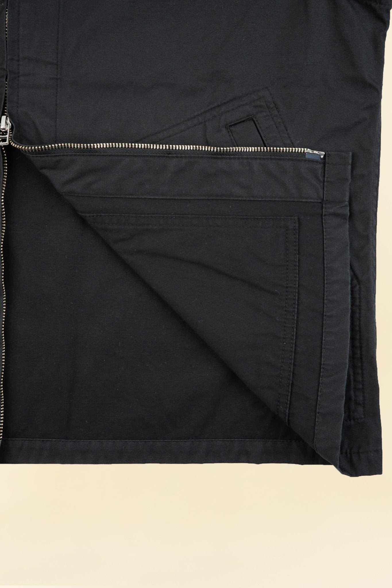 Iron Heart 7oz Rubber Wax Coated Windbreaker - Black - Iron Heart - URAHARA