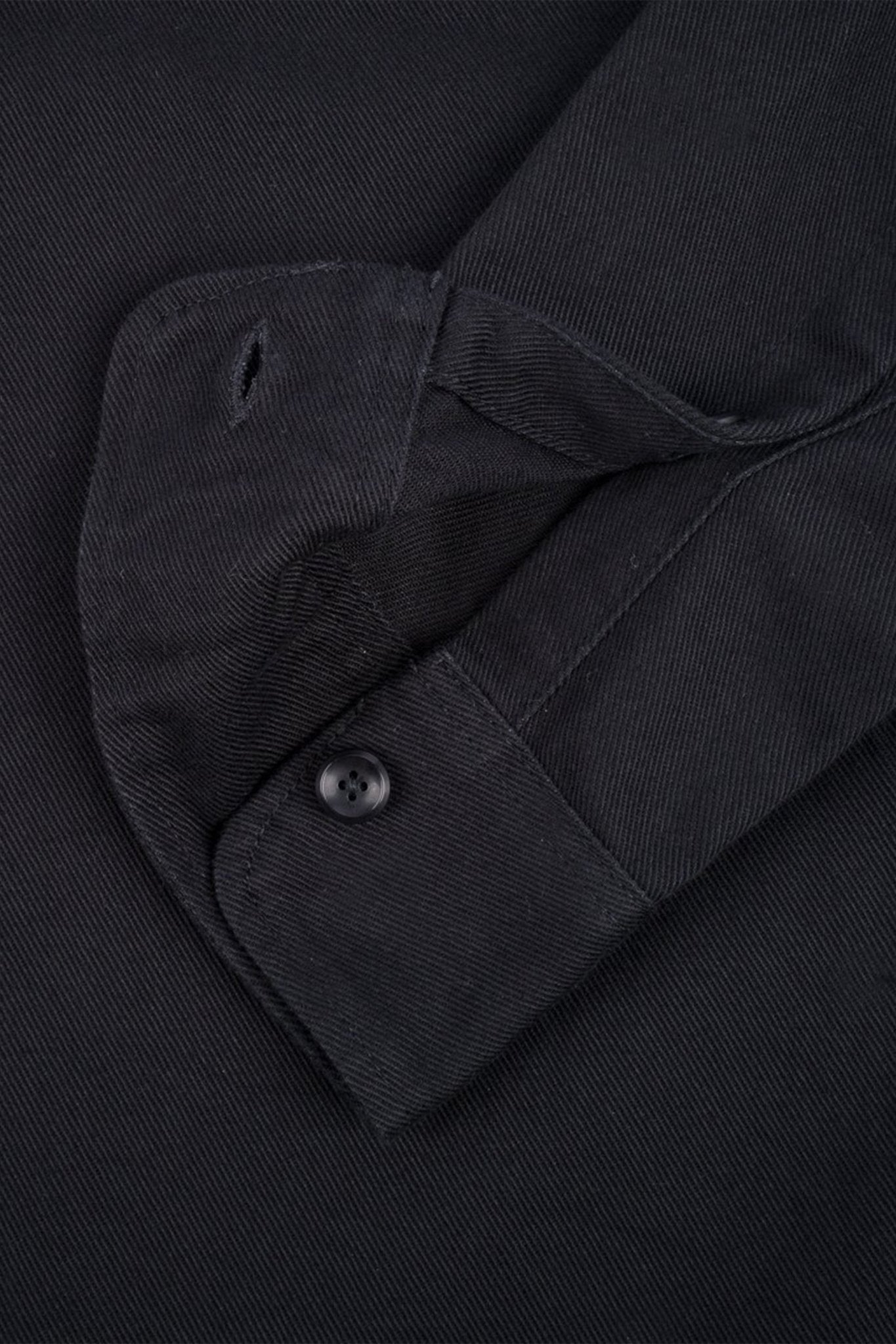 Iron Heart 9oz Cotton Linen Work Shirt - Black - Iron Heart - URAHARA