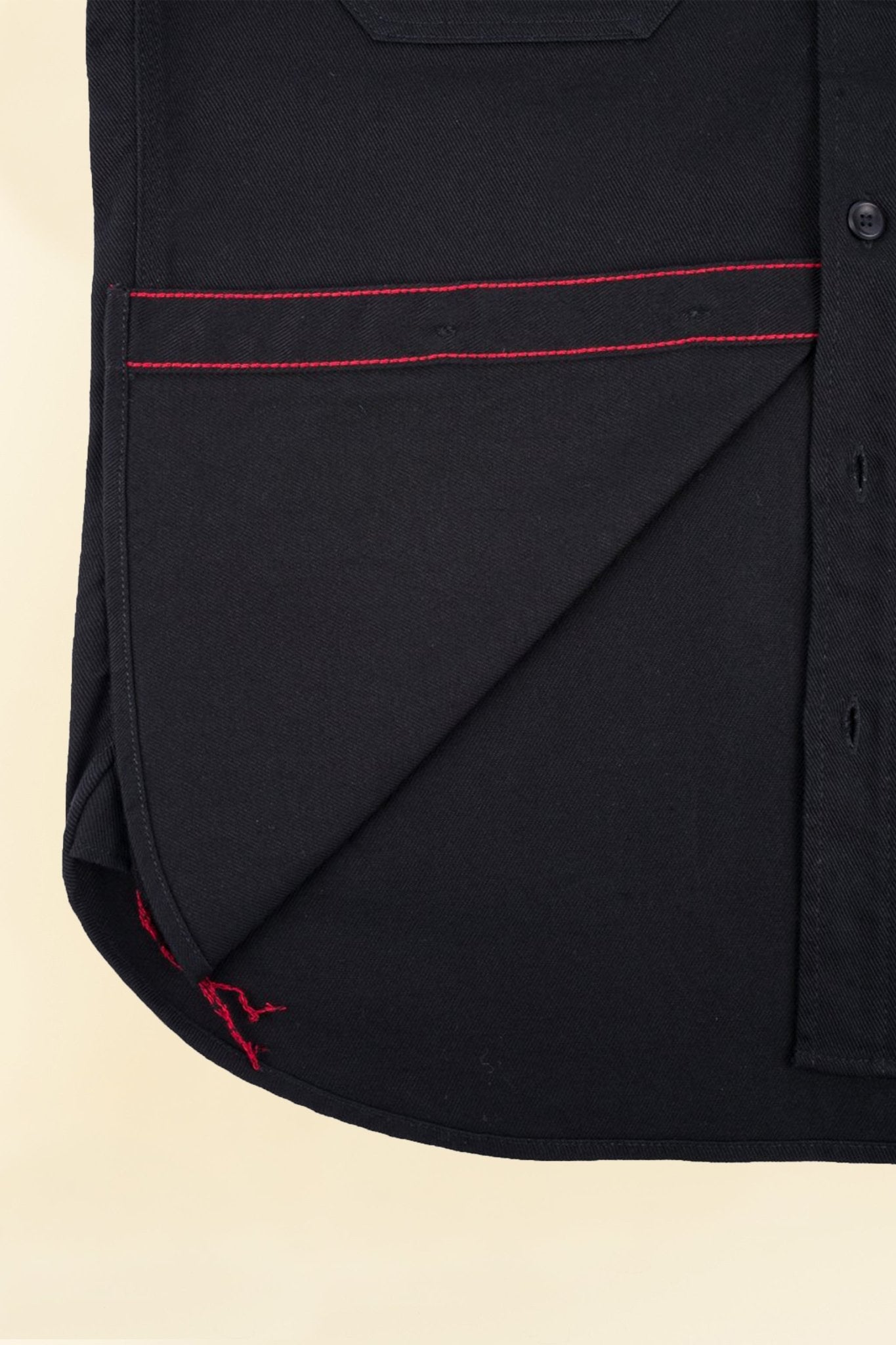 Iron Heart 9oz Cotton Linen Work Shirt - Black - Iron Heart - URAHARA