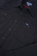 Iron Heart 9oz Cotton Linen Work Shirt - Black - Iron Heart - URAHARA