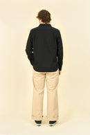 Iron Heart 9oz Cotton Linen Work Shirt - Black - Iron Heart - URAHARA