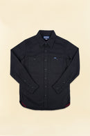 Iron Heart 9oz Cotton Linen Work Shirt - Black - Iron Heart - URAHARA