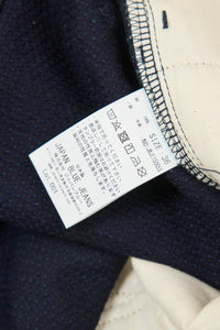 Japan Blue 11oz Sashiko Wide Tapered Pants - Indigo - Japan Blue - URAHARA
