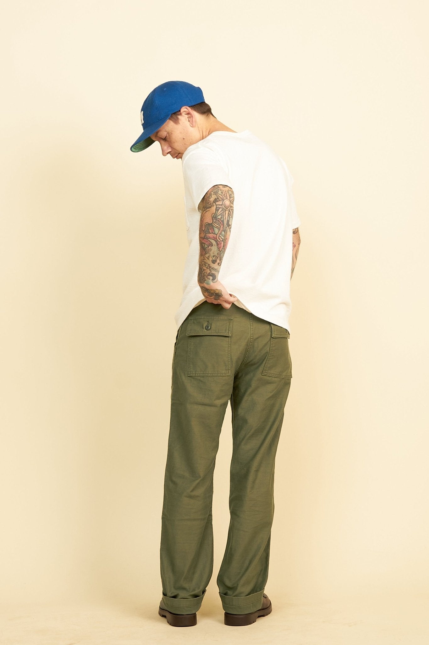 Japan Blue Modern Military Baker Pants -Japan Blue - URAHARA