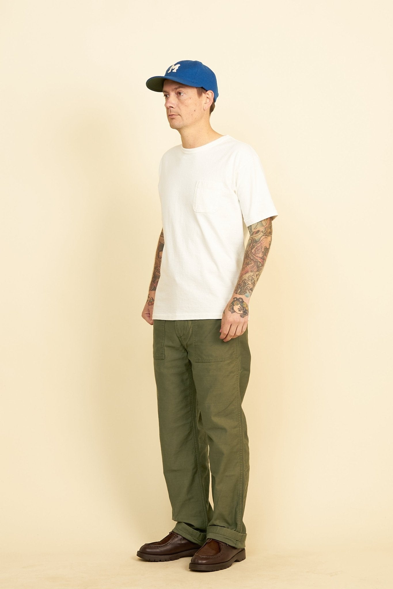 Japan Blue Modern Military Baker Pants -Japan Blue - URAHARA