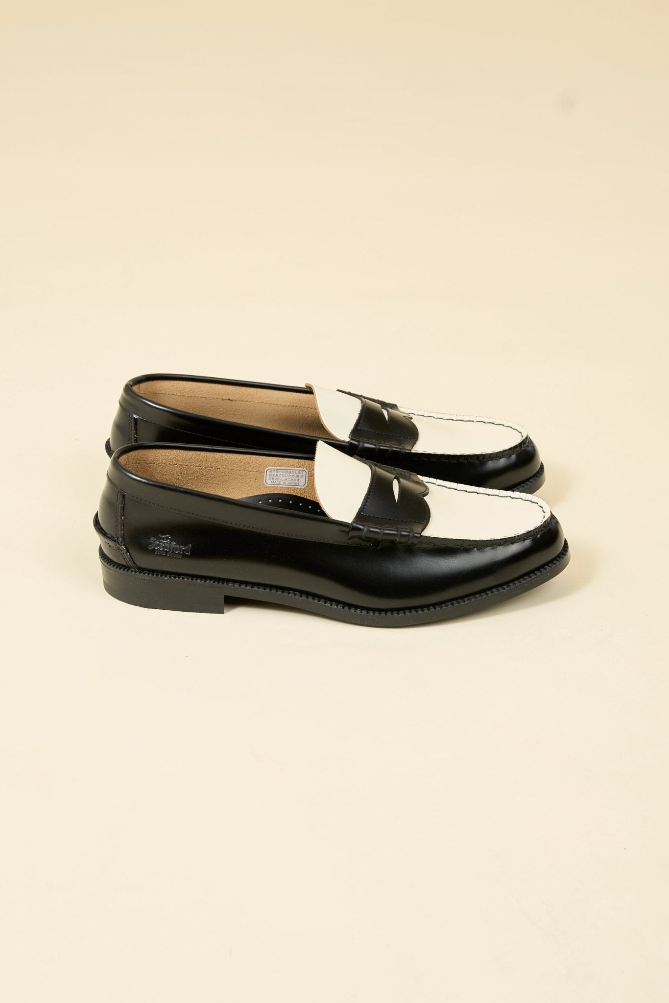 Kenford Shoes Combi Loafer - Black / White - Kenford Shoes - URAHARA