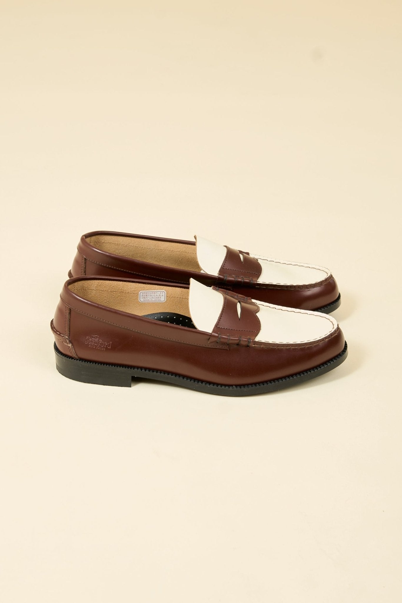 Kenford Shoes Combi Loafer - Dark Brown / White - Kenford Shoes - URAHARA