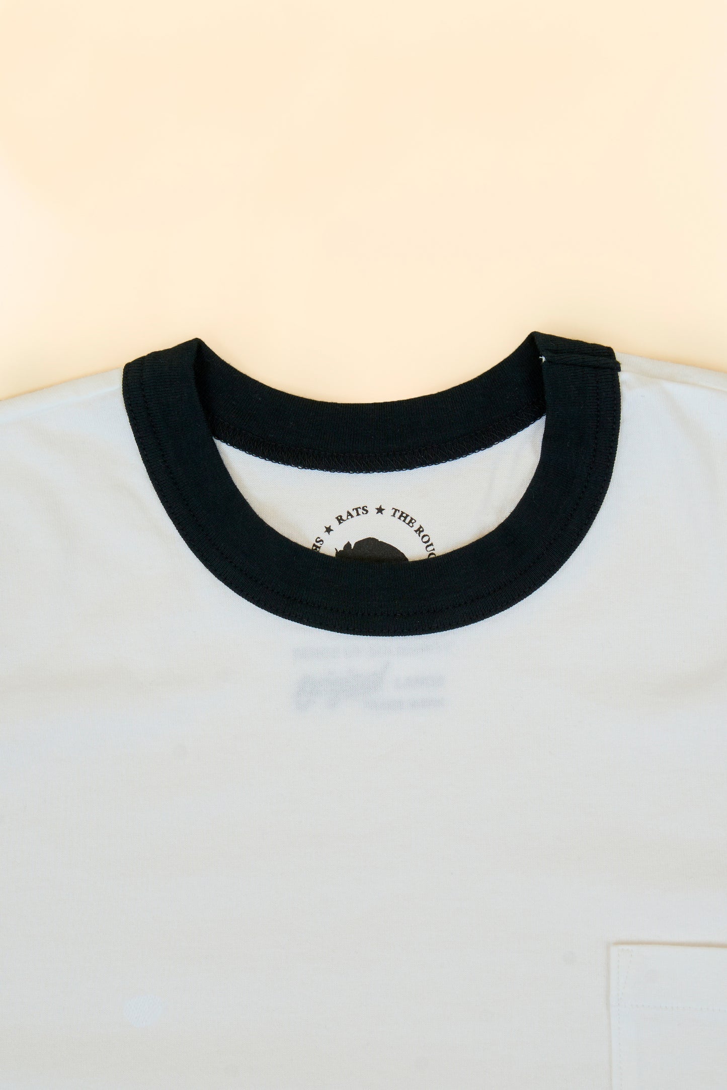 Rats Trim Pocket T-Shirt - White/Black