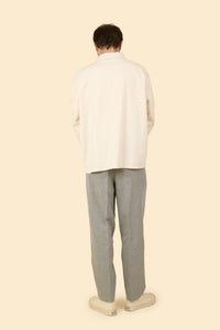 Wearmasters Double Tuck Pants - Cotton Linen Chambray Grey