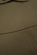 Radiall Saginaw Half Zip Shirt - Khaki Herringbone