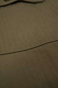 Radiall Saginaw Half Zip Shirt - Khaki Herringbone