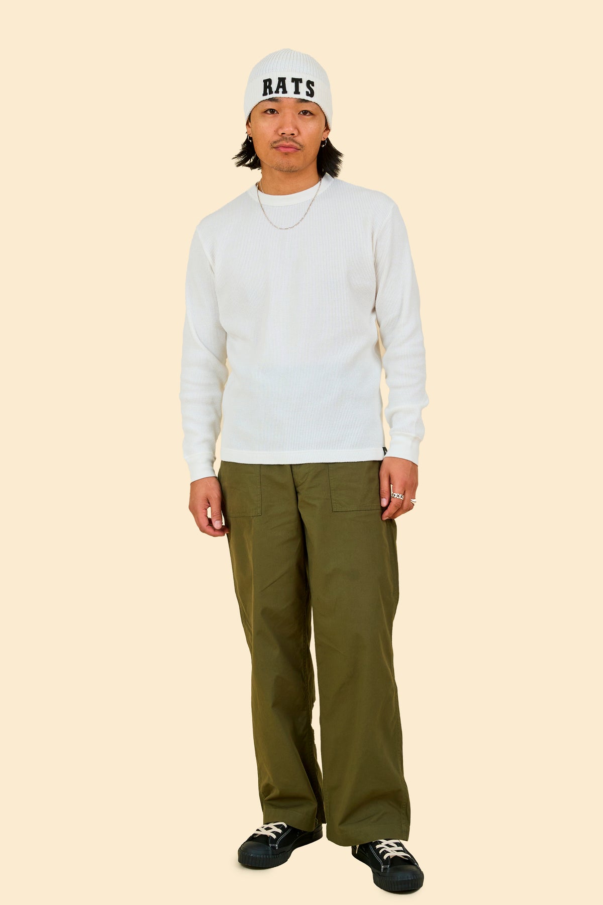 Rats Waffle Thermal - White