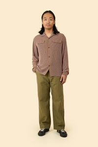RATS Sashiko Dobby Shirt - Brown