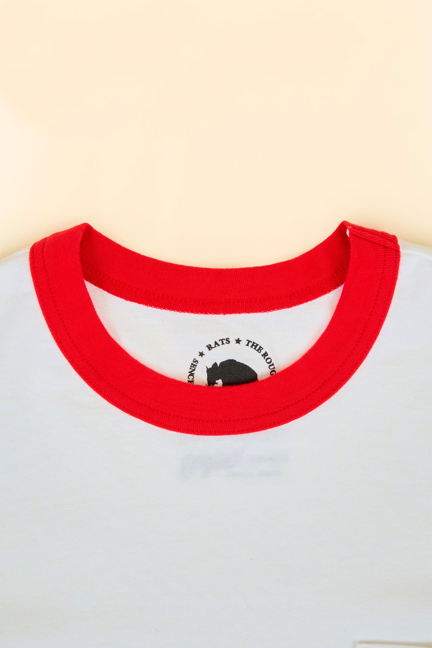 Rats Trim Pocket T-Shirt - White/Red