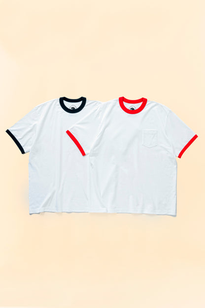 Rats Trim Pocket T-Shirt - White/Red