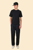 Radiall Fleetline Wide Fit Pleated Trousers - Black