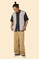 Radiall Fleetline Short Sleeve Shirt - Ink Black/Gray