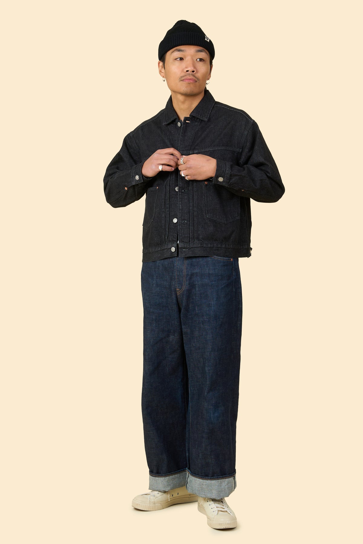 Radiall Classic 350 Top Trucker Jacket - Deep Black