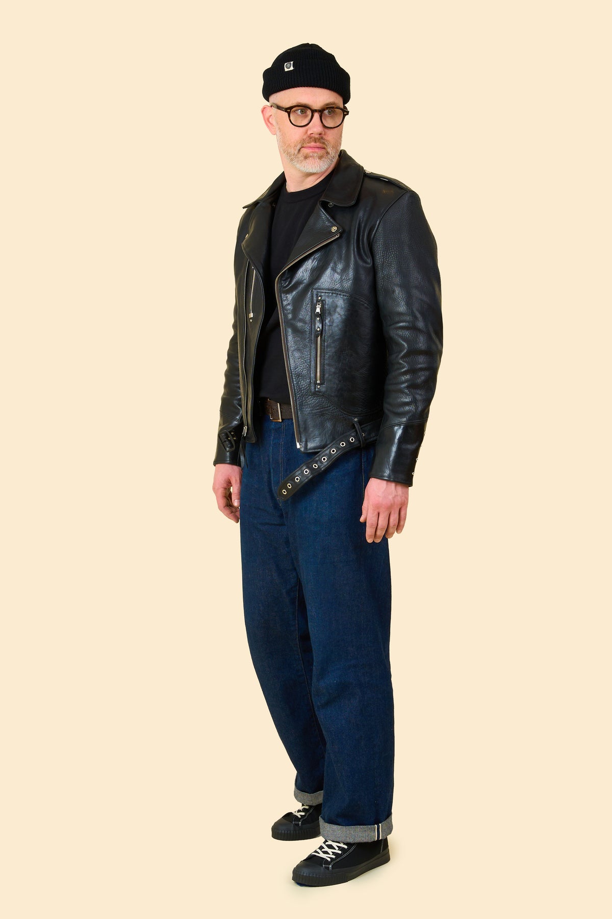 Double Helix Falconer Leather Riders Jacket