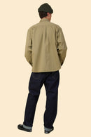 Radiall Saginaw Half Zip Shirt - Khaki Herringbone
