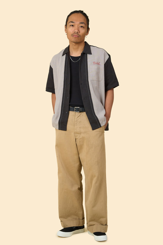 Radiall Fleetline Short Sleeve Shirt - Ink Black/Gray