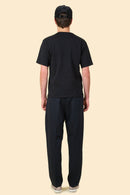 Radiall Fleetline Wide Fit Pleated Trousers - Black