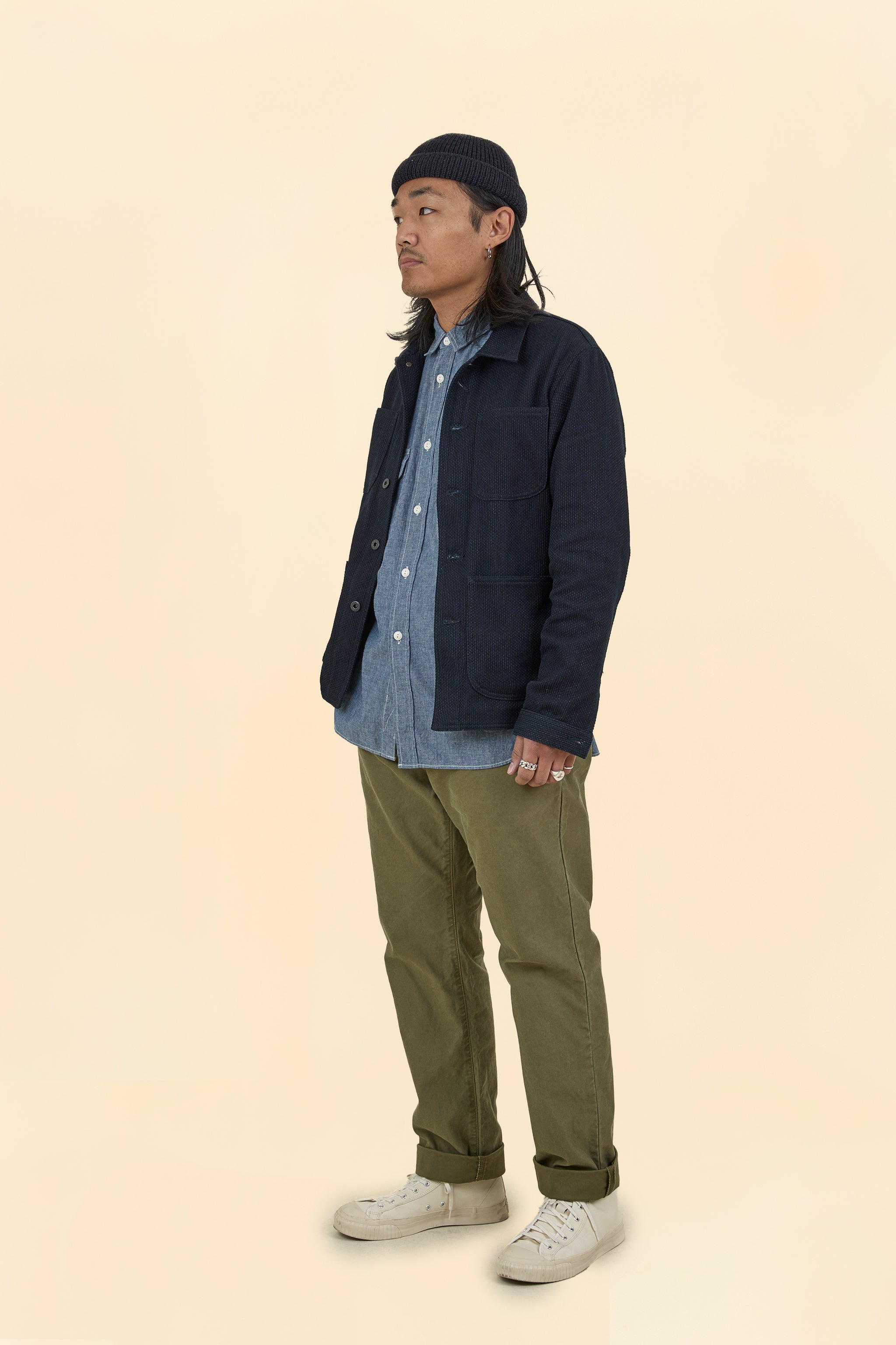 Japan Blue Regular Fit Trousers - Olive Drab