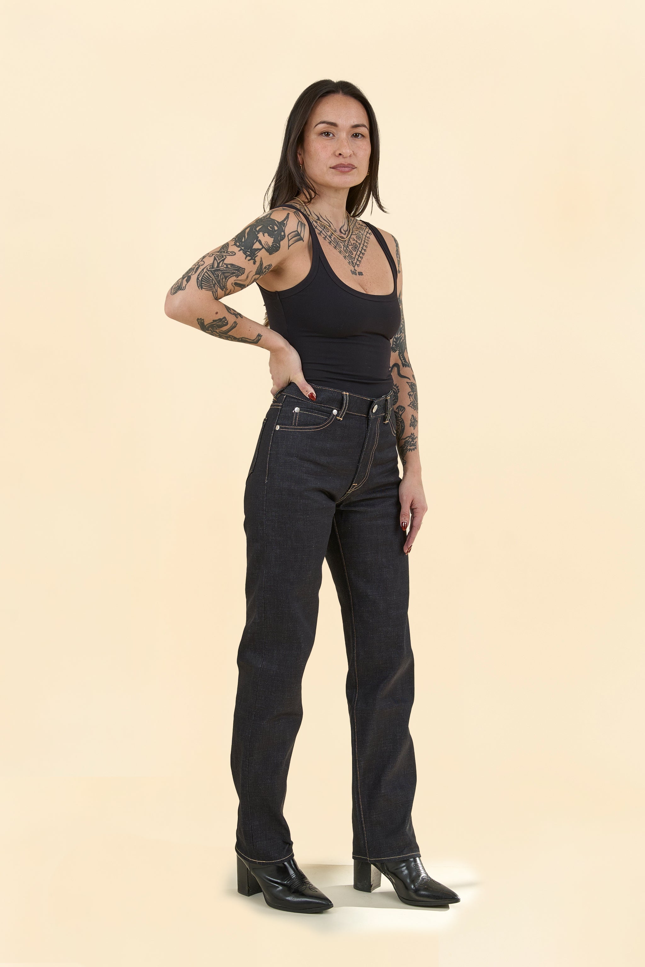 Women's MOMOTARO JEANS #110 Standard Straight Denim - 14.7oz
