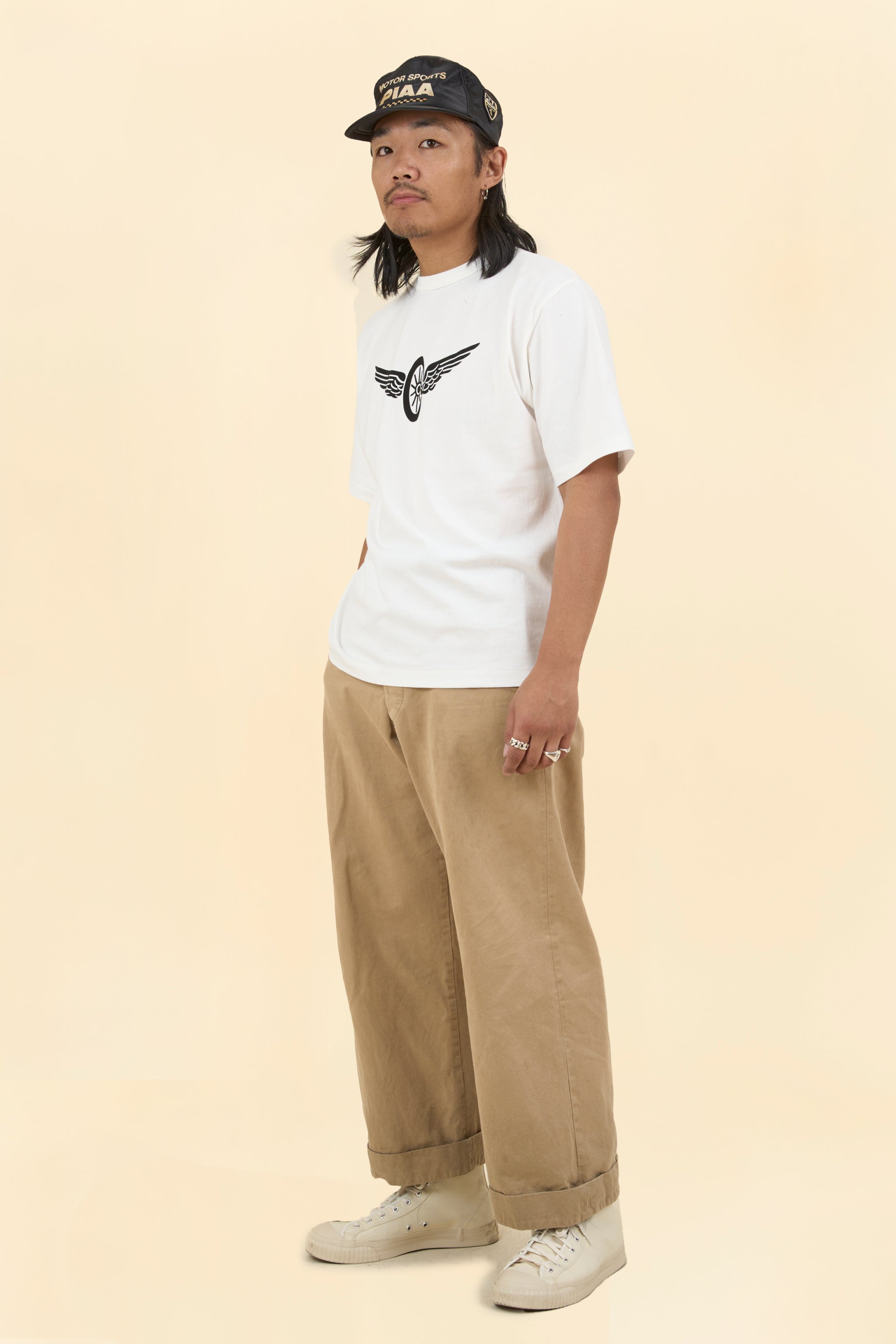 Wearmasters Flying Wheel T-Shirt -White