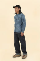 Rats Stand Collar Denim Shirt Indigo