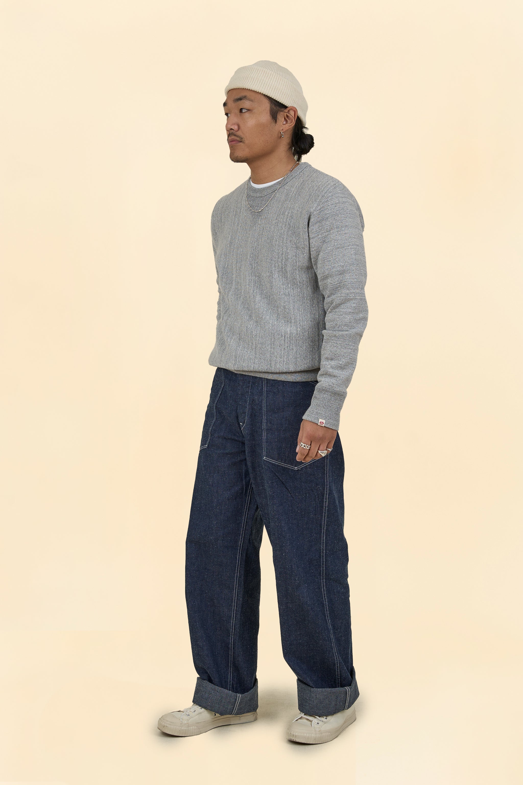 TCB Jeans Catface 10.2oz Denim Work Trousers - Indigo