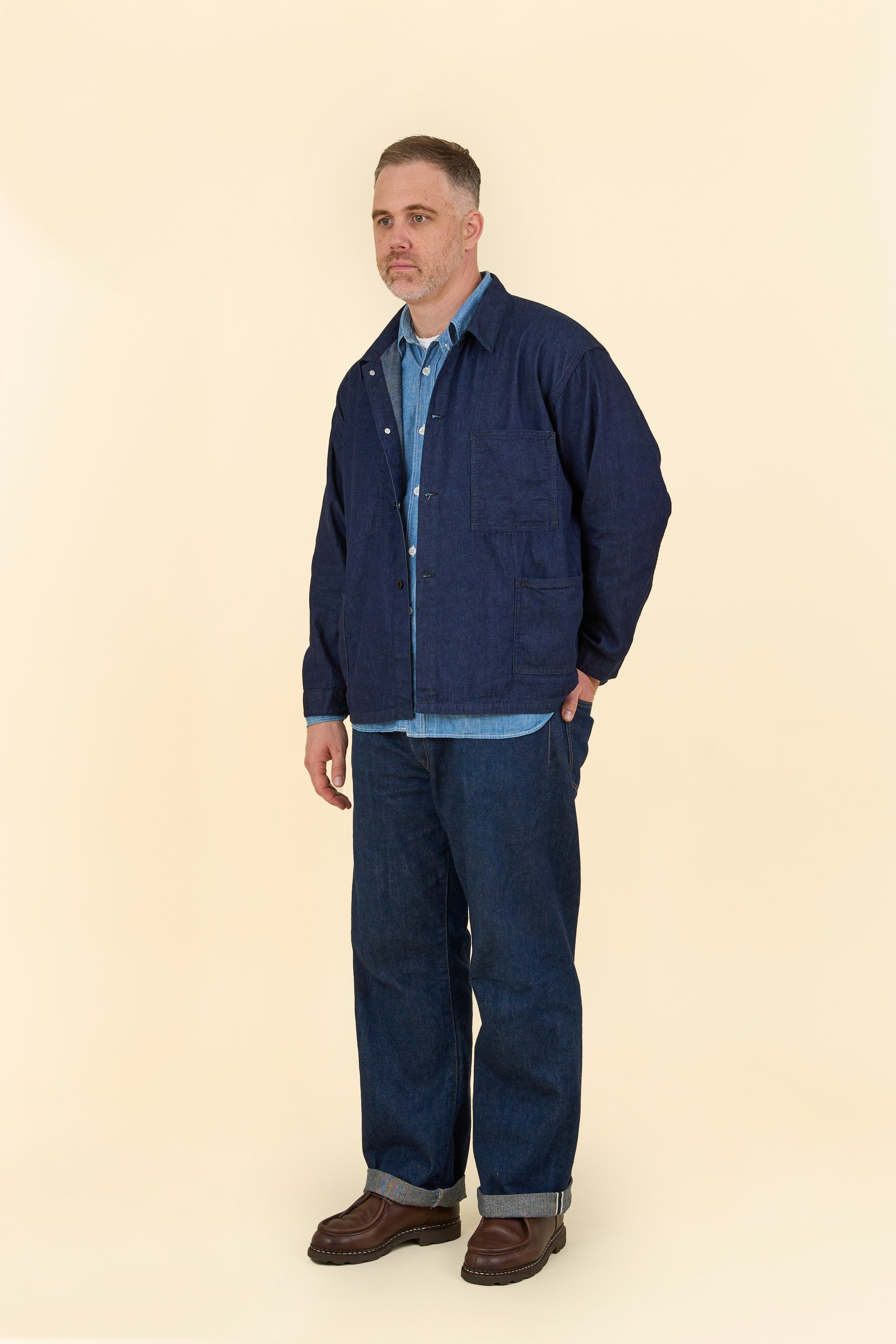 ジャケット・アウター post overalls 3 Pocket Utility Jacket POST O'ALLS USMC 1930s Utility Jacket - Dark Indigo – URAHARA