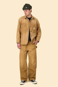 POST O'ALLS W-Knee Dungaree - Brown Vintage Canvas