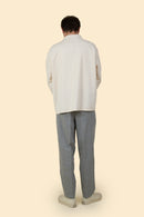 Wearmasters Double Tuck Pants - Cotton Linen Chambray Grey