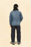 Rats Stand Collar Denim Shirt Indigo