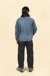 Rats Stand Collar Denim Shirt Indigo