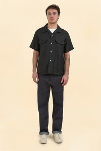 Wearmasters Lot.878 Flap Pocket Rayon Shirt S/S - Black