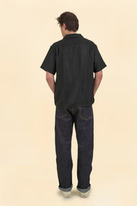 Wearmasters Lot.878 Flap Pocket Rayon Shirt S/S - Black