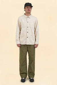 Japan Blue Organic Drill Coverall Jacket - Natural