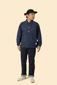 TCB Jeans Catface Pullover Shirt - Indigo