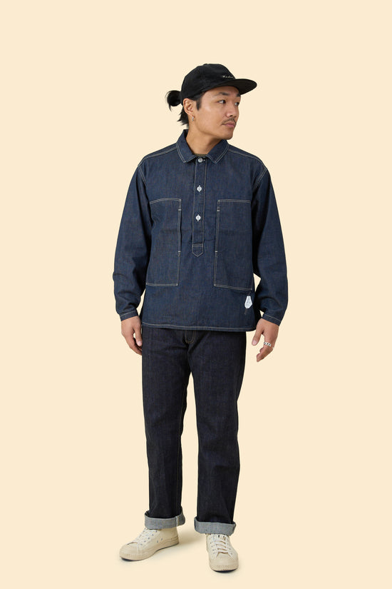 TCB Jeans Catface Pullover Shirt - Indigo