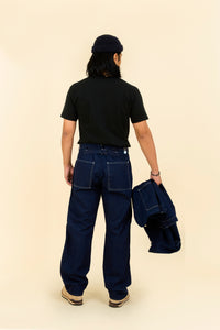 POST O'ALLS SWEETBEAR Bandtop Pants - Dark Indigo