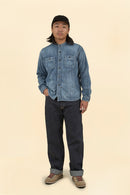 Rats Stand Collar Denim Shirt Indigo
