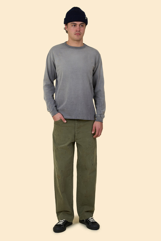 BOW WOW Weathered 88/12 LS Tee - Charcoal
