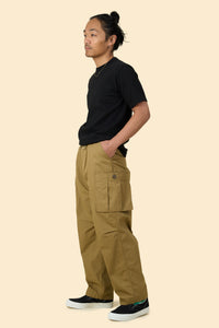 Radiall Clan Wide Fit Cargo Pants - Mil Khaki