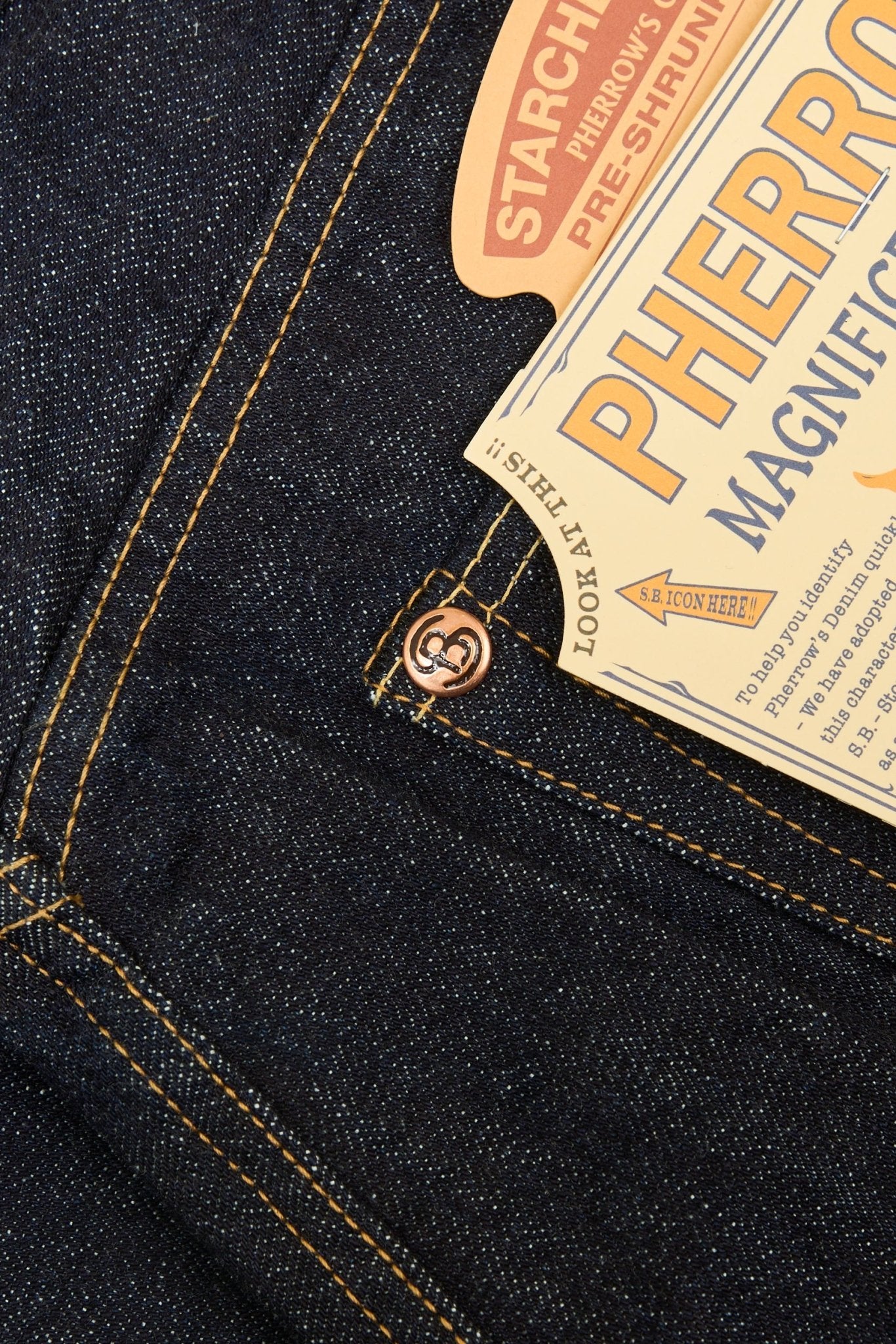 Pherrow's 451SW Wide Straight Selvedge Denim - 13.5oz - Pherrow's - URAHARA