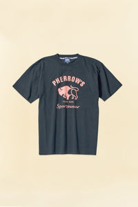 Pherrow's Classic Buffalo Print T-Shirt - Sulphur Black - Pherrow's - URAHARA