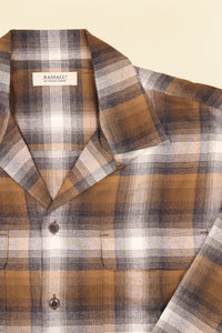 Radiall Belair Open Collar Shirt - Brown - Radiall - URAHARA