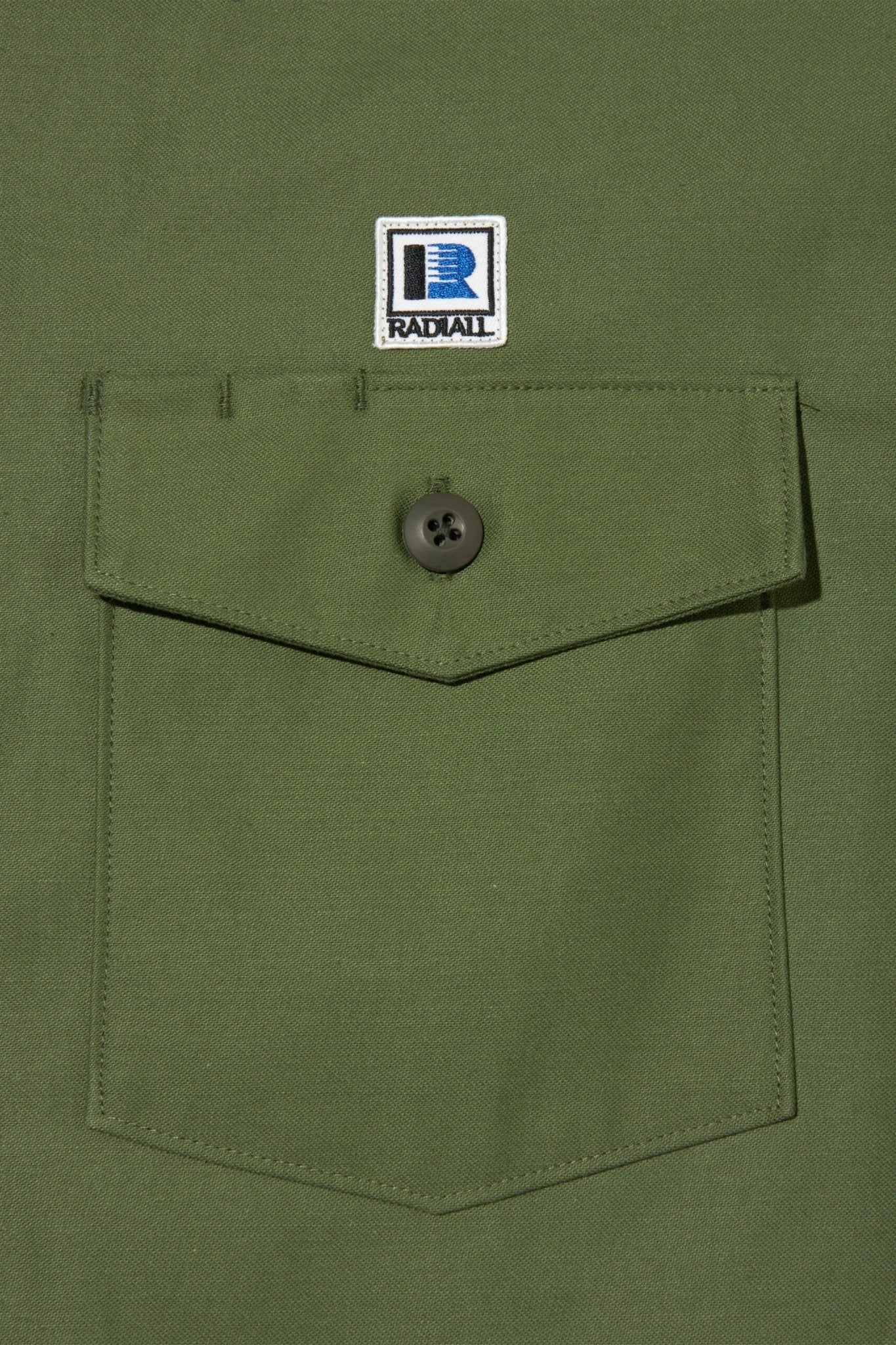 Radiall Hammond Open Collared L/S Shirt - Military Green - Radiall - URAHARA