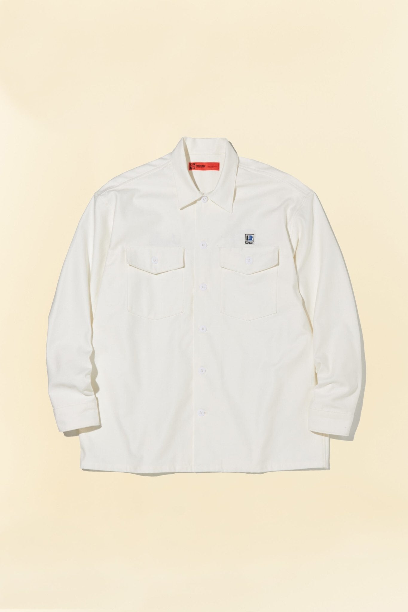 Radiall Hammond Open Collared L/S Shirt - Off White - Radiall - URAHARA